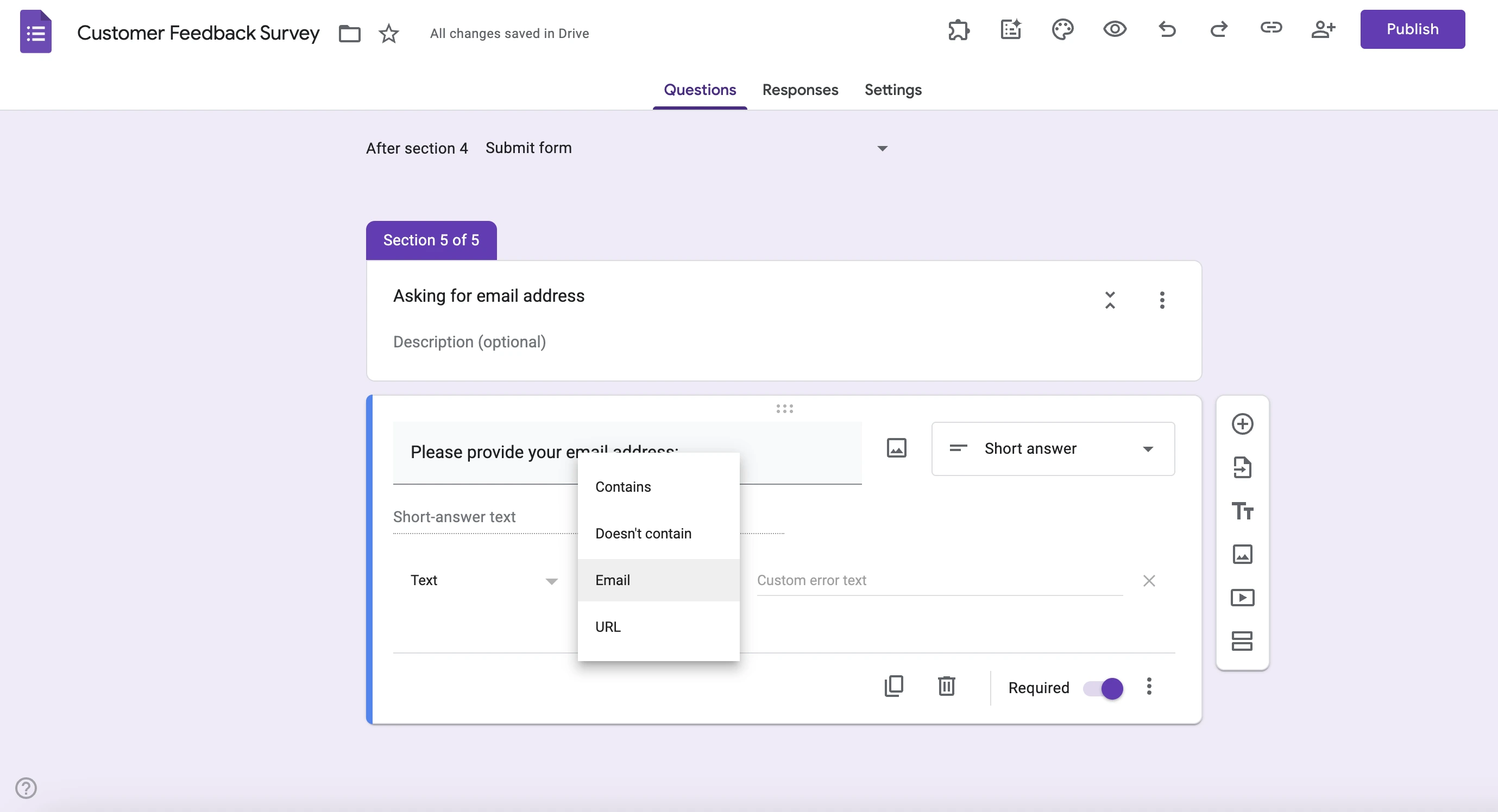 Adding control over the format of the form data submitted
