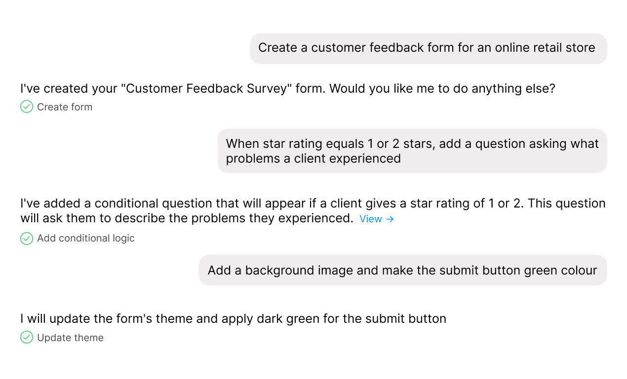 Generate forms with AI for free in Weavely