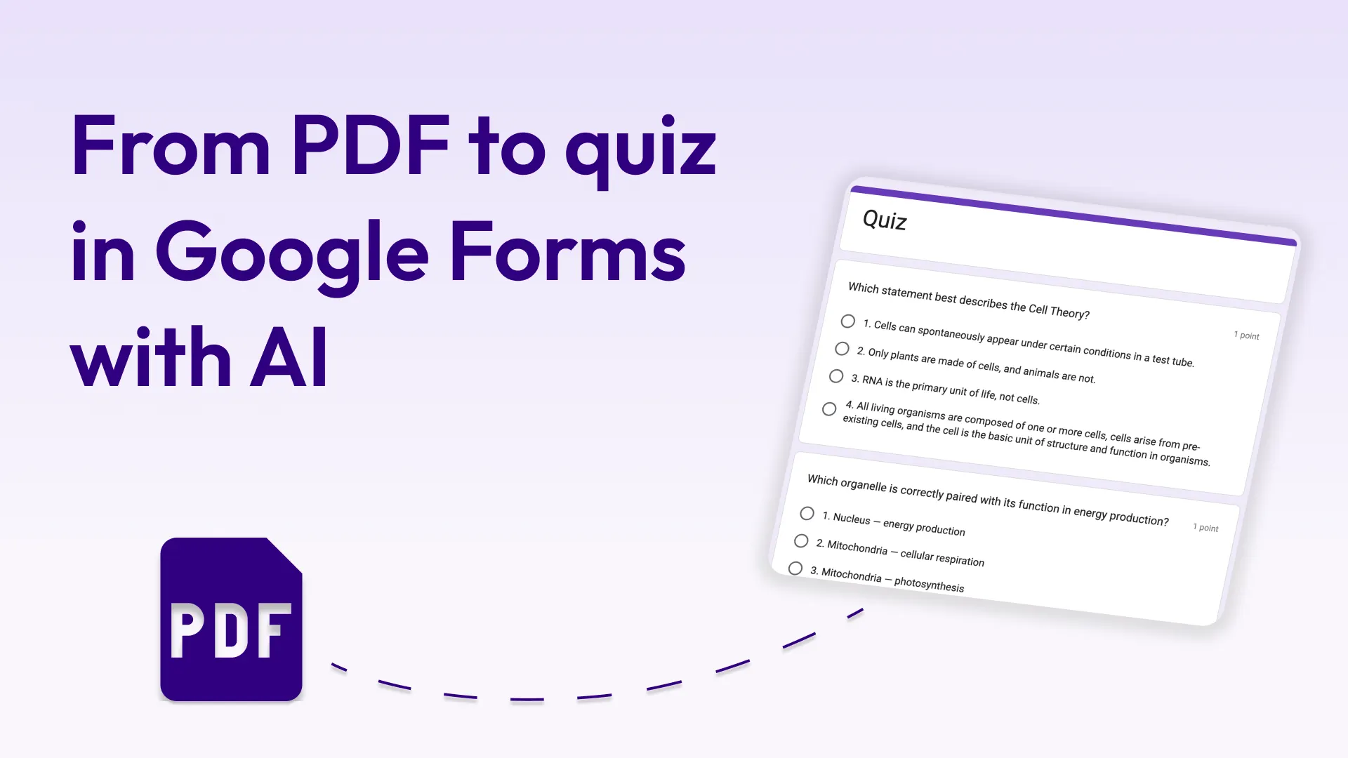 How to turn a PDF to a quiz in Google Forms