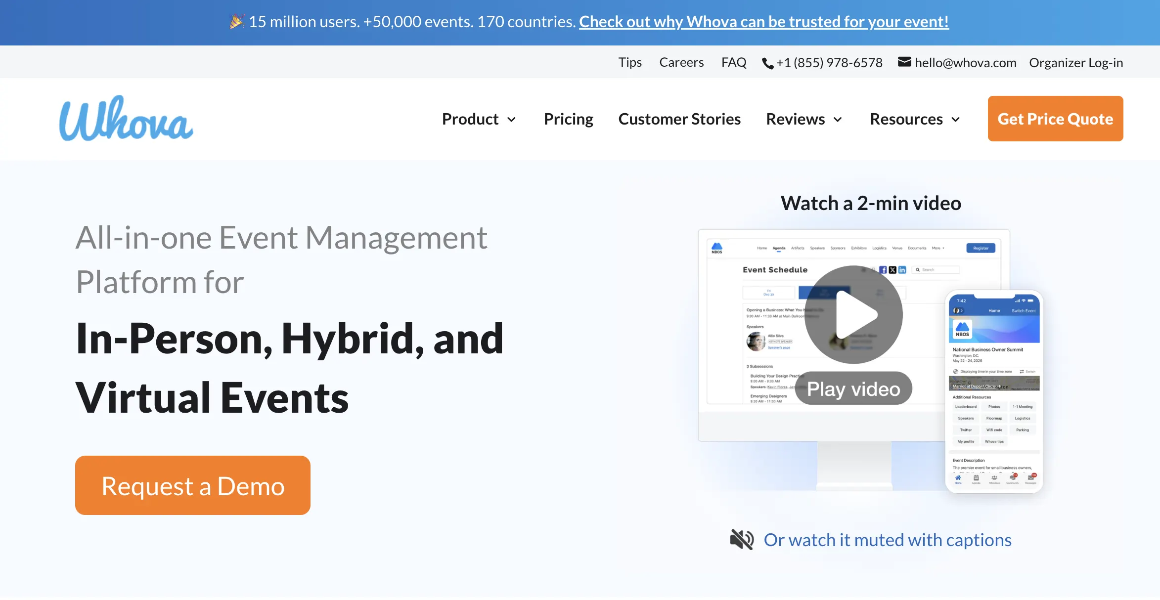 Event management platform designed to help with the full event set-up but also focusing on attendee management and networking