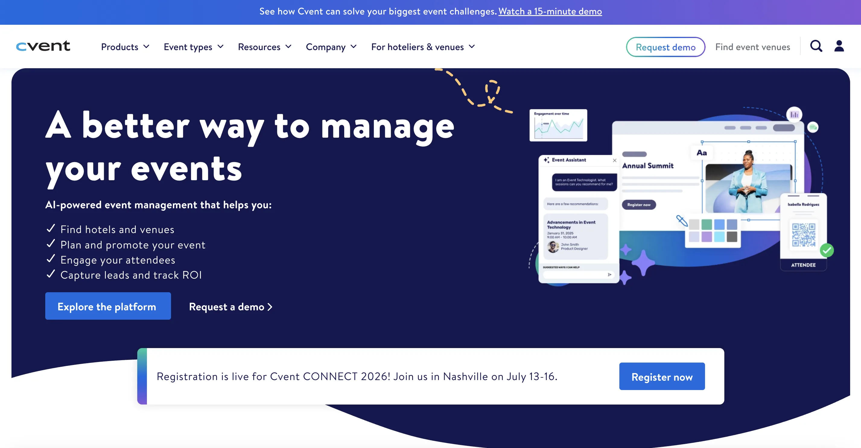 Cvent is a professional event management software designed to assist with all aspects of event planning