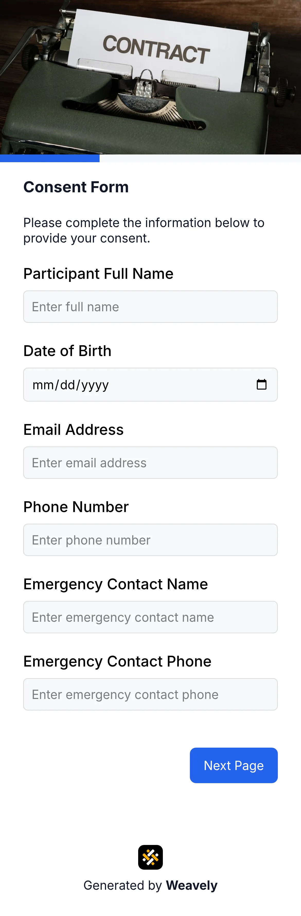 Consent form template