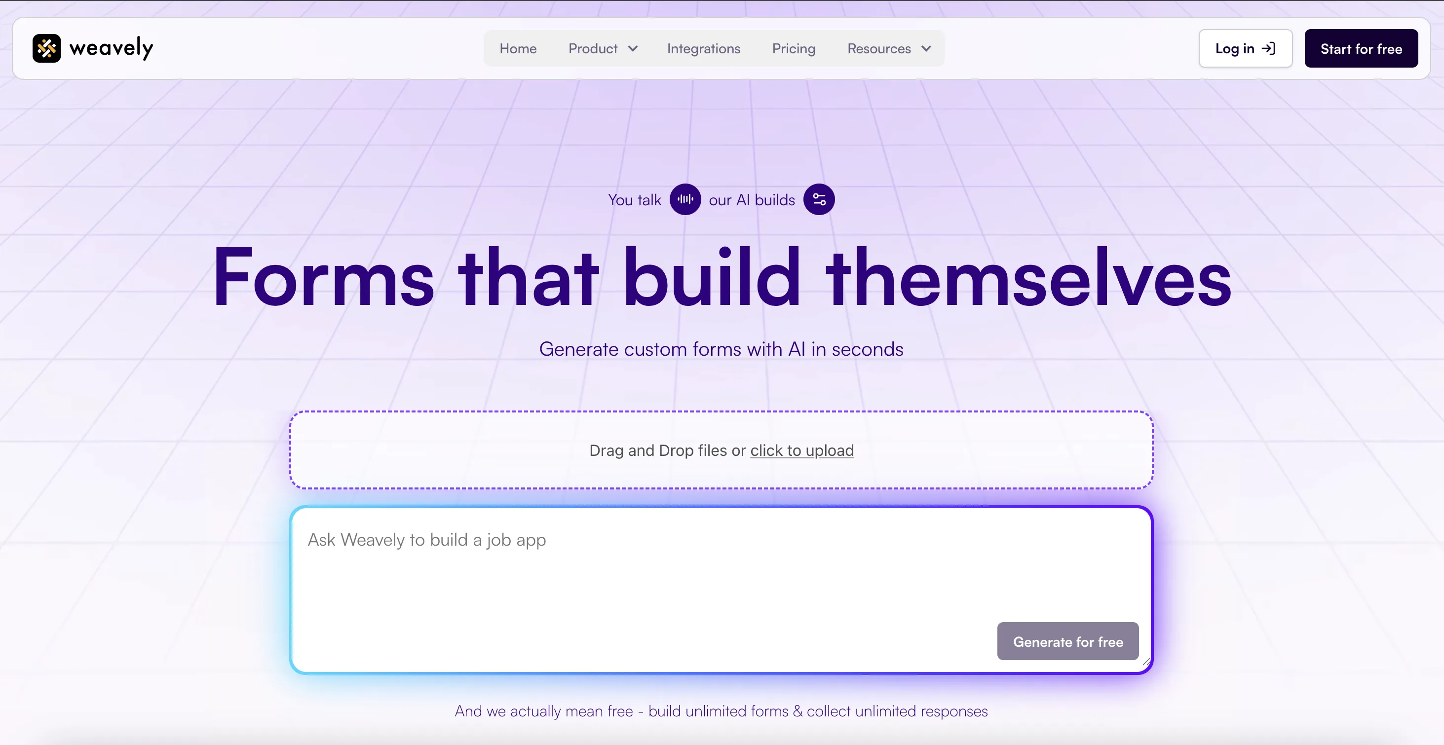Weavely is an AI form builder that offers a seamless integration with Zapier