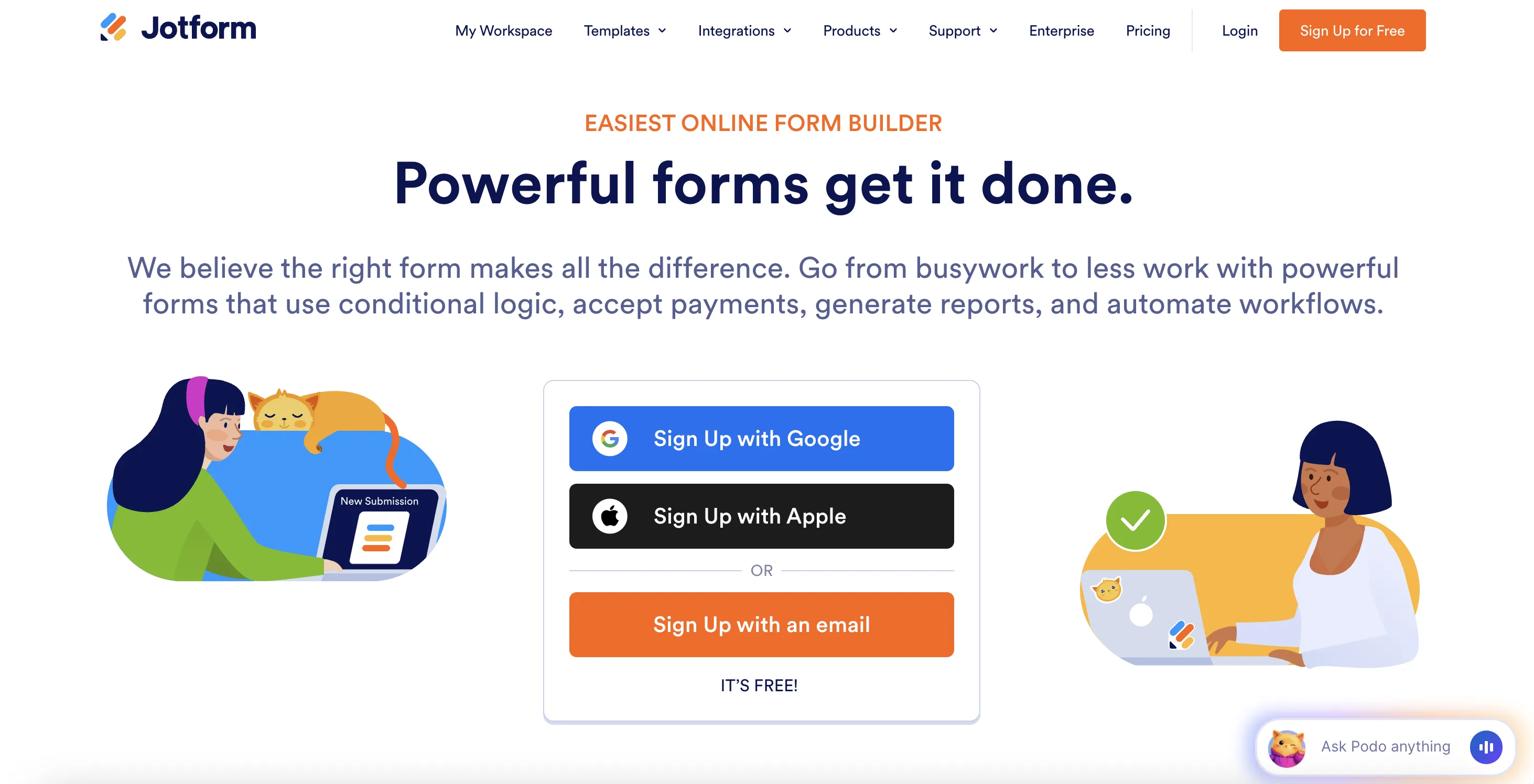 jotform - a comprehensive form builder with a zapier integration