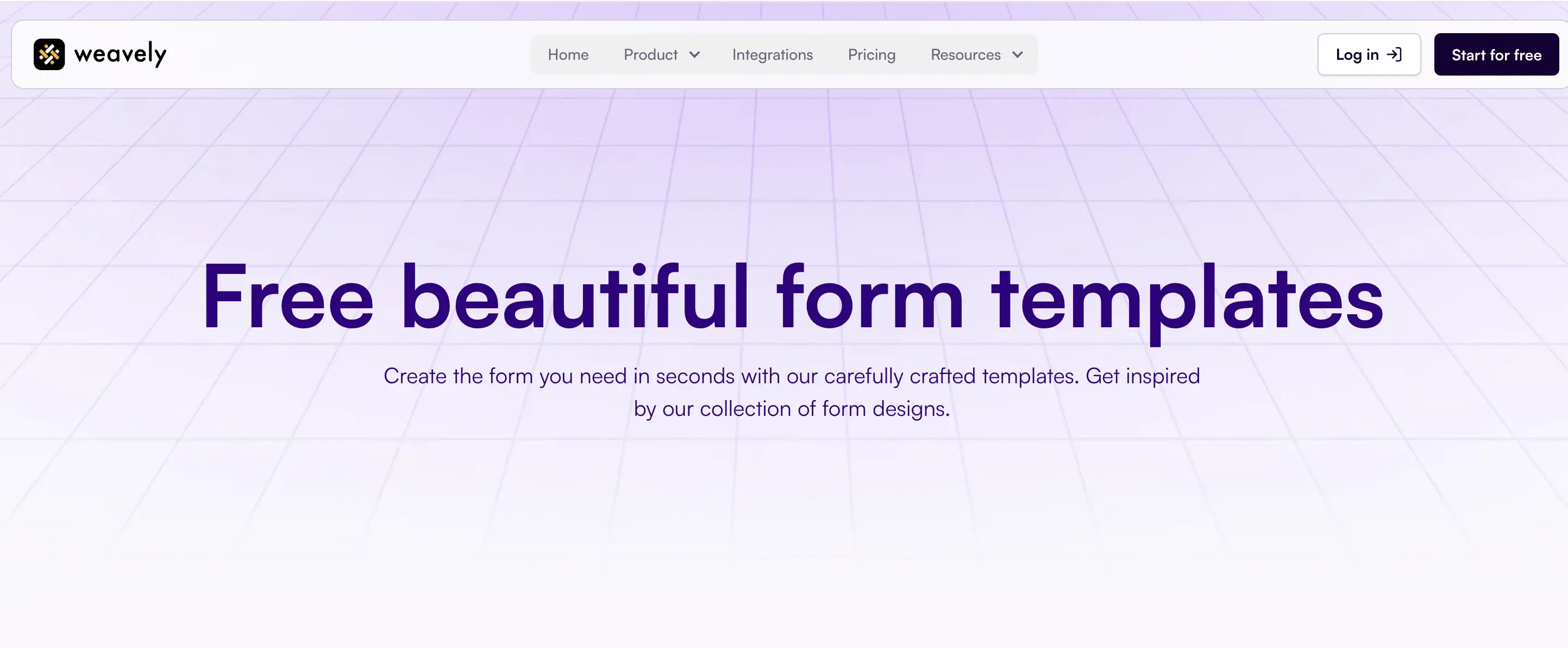 Weavely intake form templates