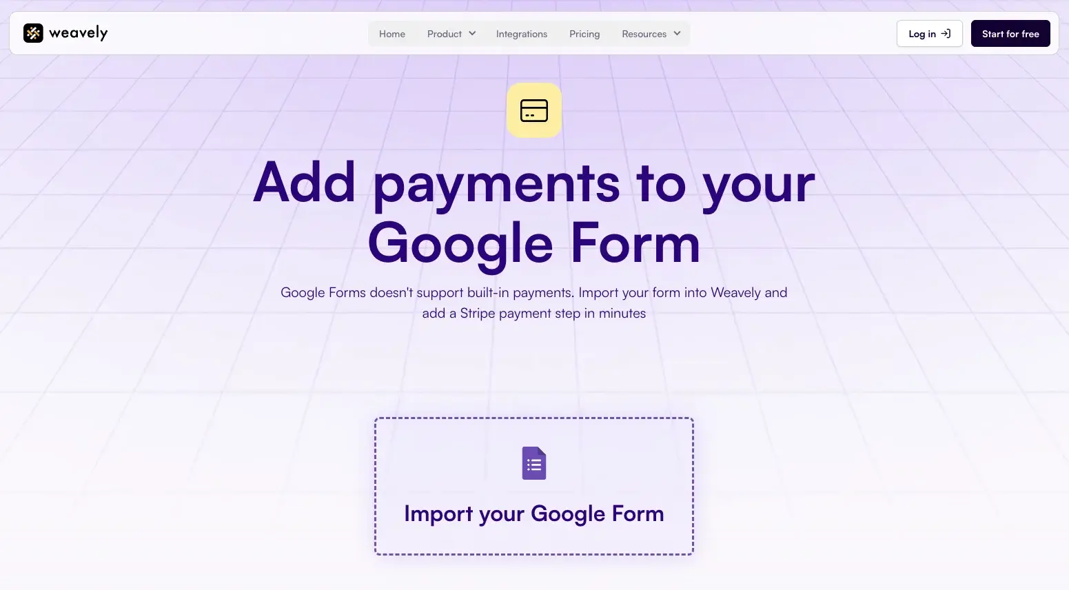 Adding Stripe payments to your Google Form by importing it into Weavely