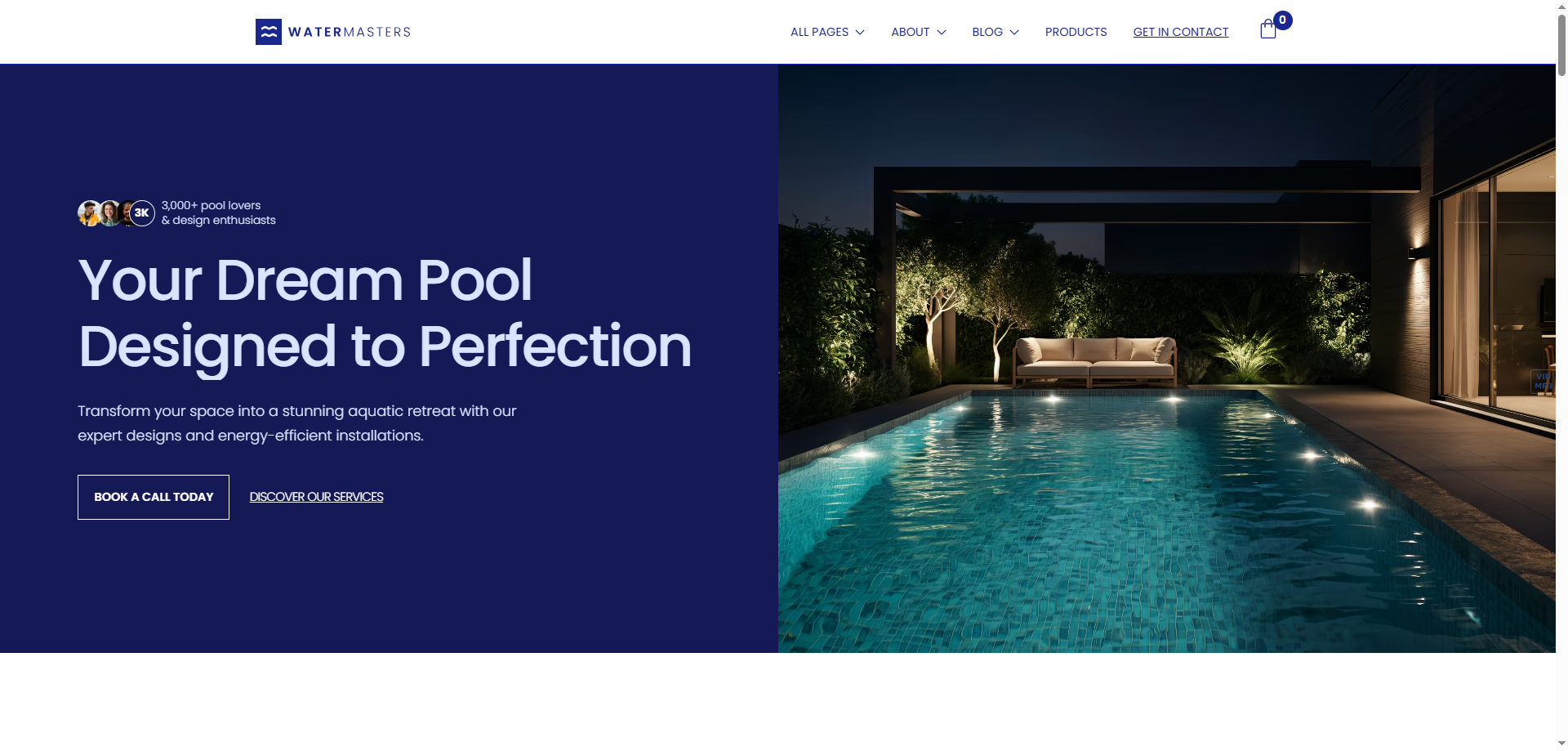 Water Masters — Kurumsal Webflow örneği