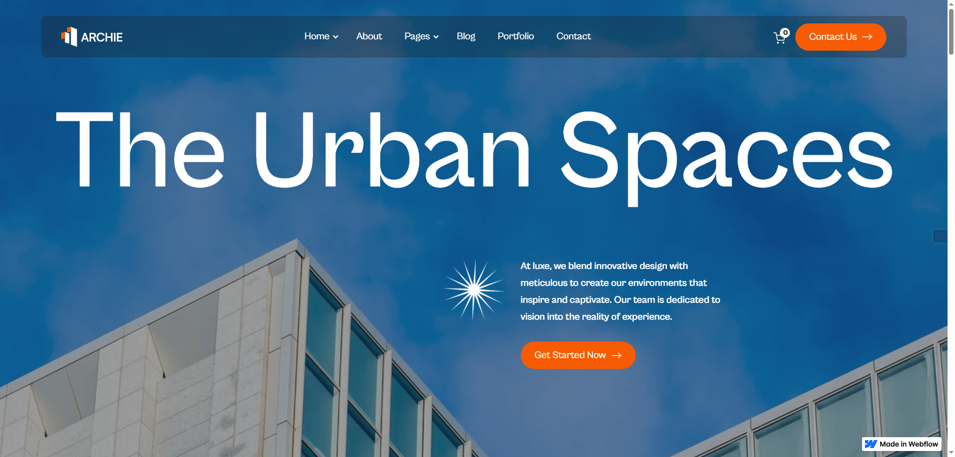 Archiee — Kurumsal Webflow örneği