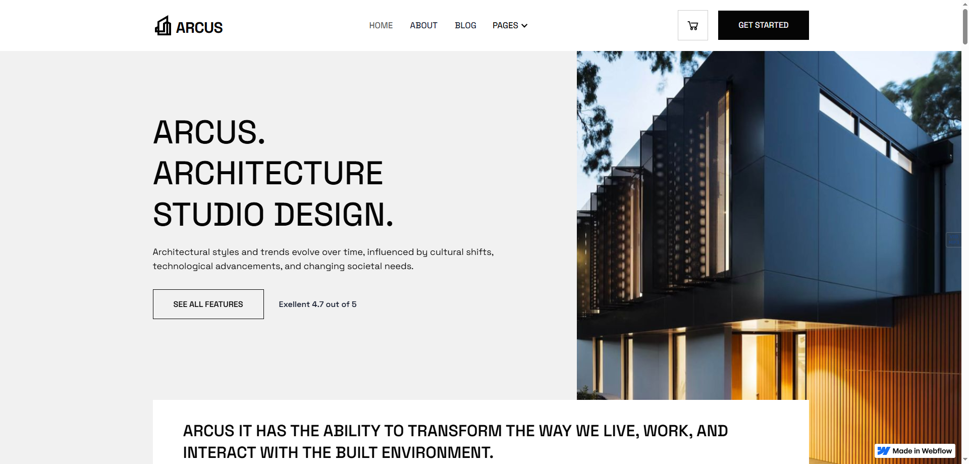 ARCUS — Kurumsal Webflow örneği