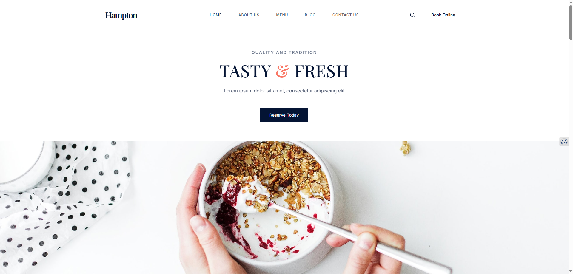Hampton — Kurumsal Webflow örneği
