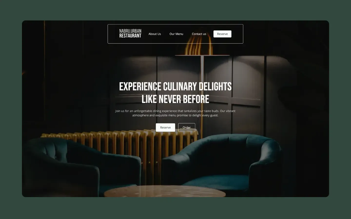 UrbanRestaurant — Kurumsal Webflow örneği