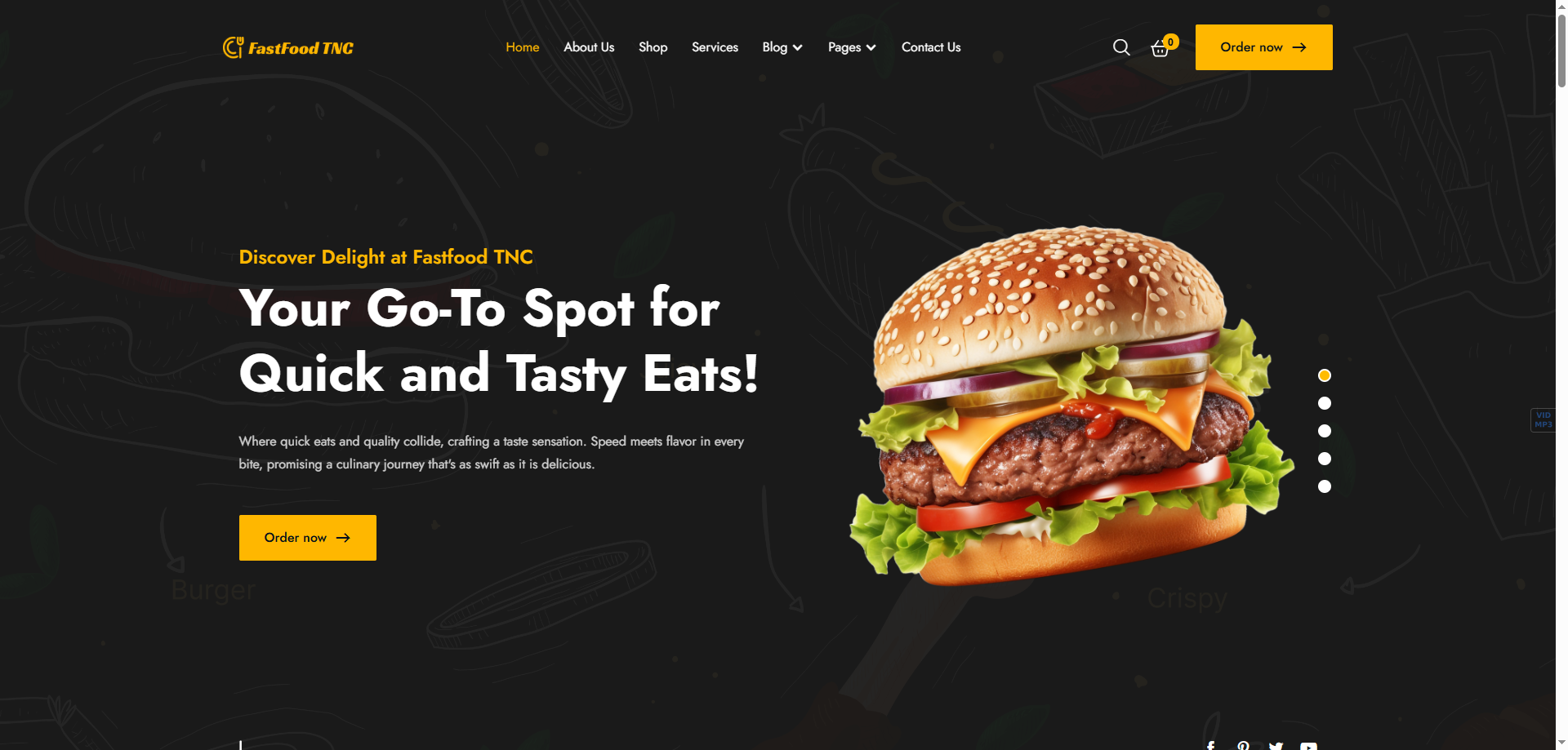FastFood TNC — Kurumsal Webflow örneği