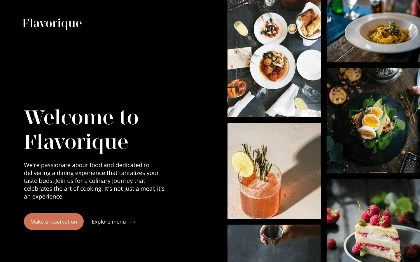Flavorique — Kurumsal Webflow örneği
