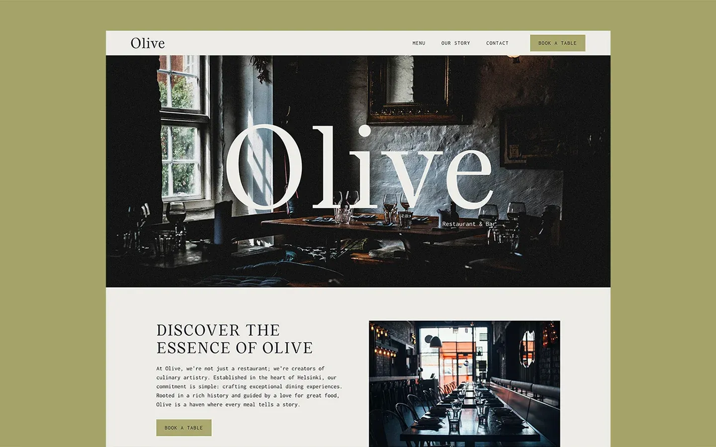 Olive — Kurumsal Webflow örneği