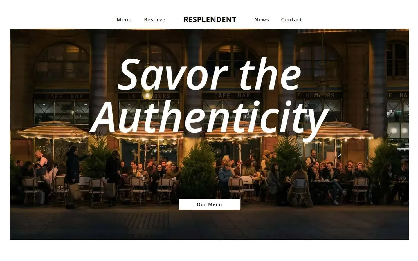 Resplendent — Kurumsal Webflow örneği