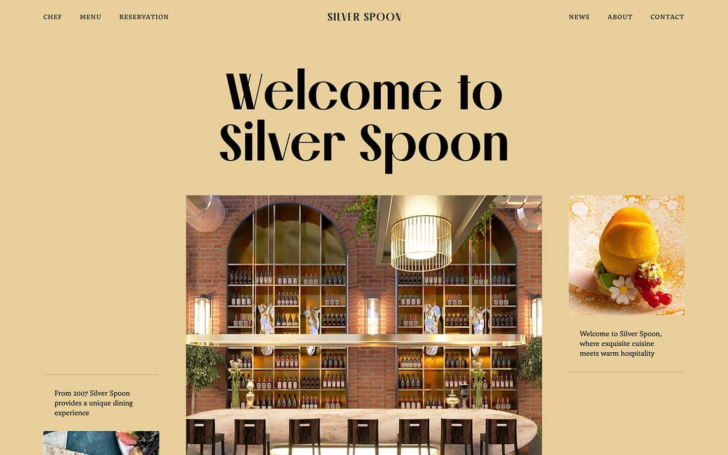 Silver Spoon — Kurumsal Webflow örneği