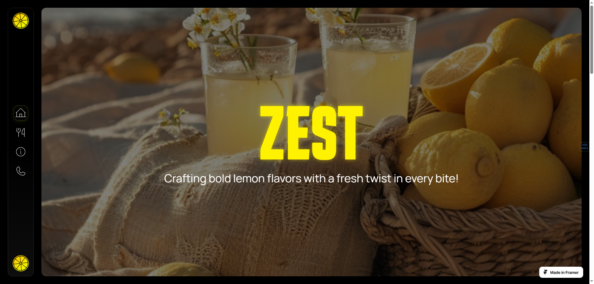 Zest — Kurumsal Framer örneği