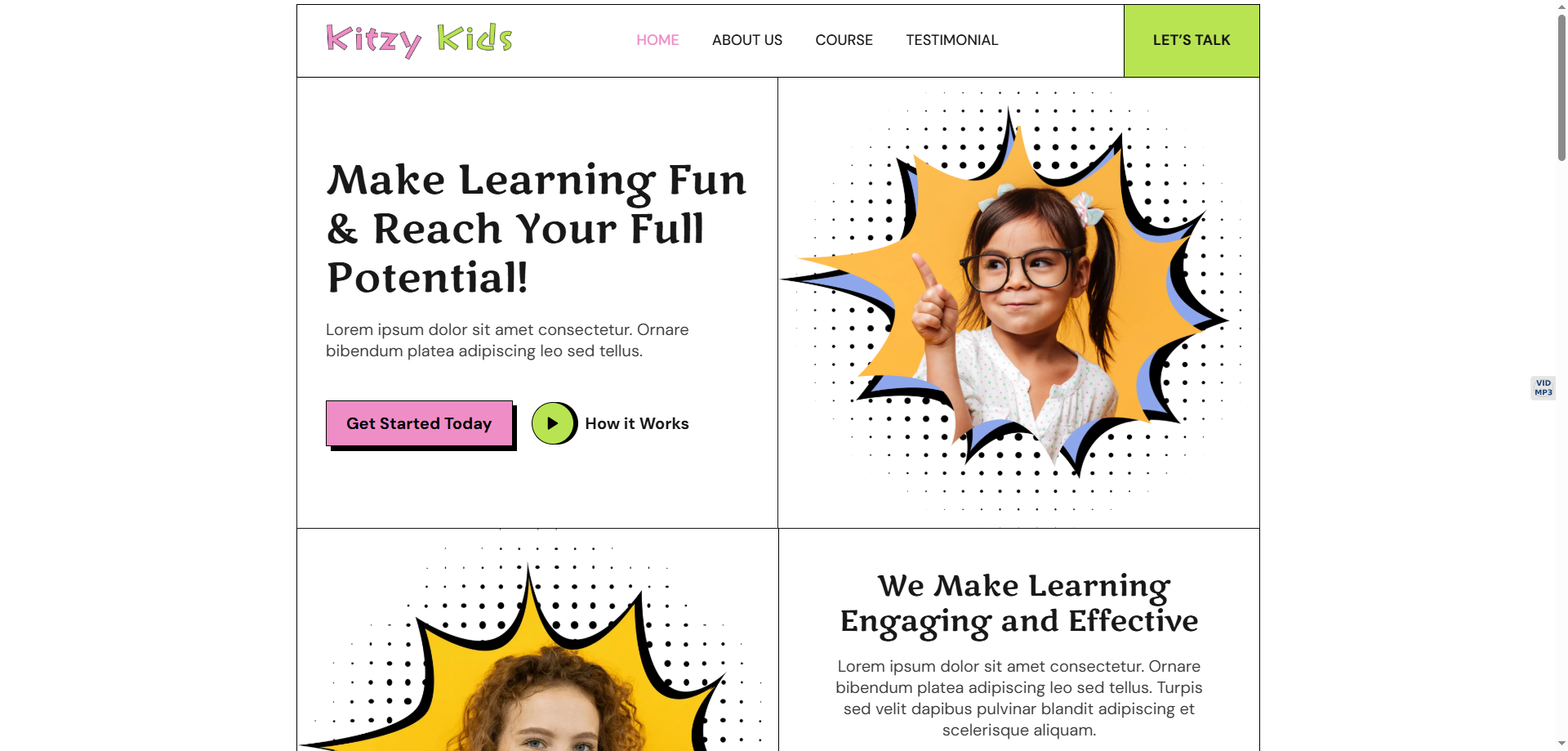 kitzykids — Kurumsal Webflow örneği