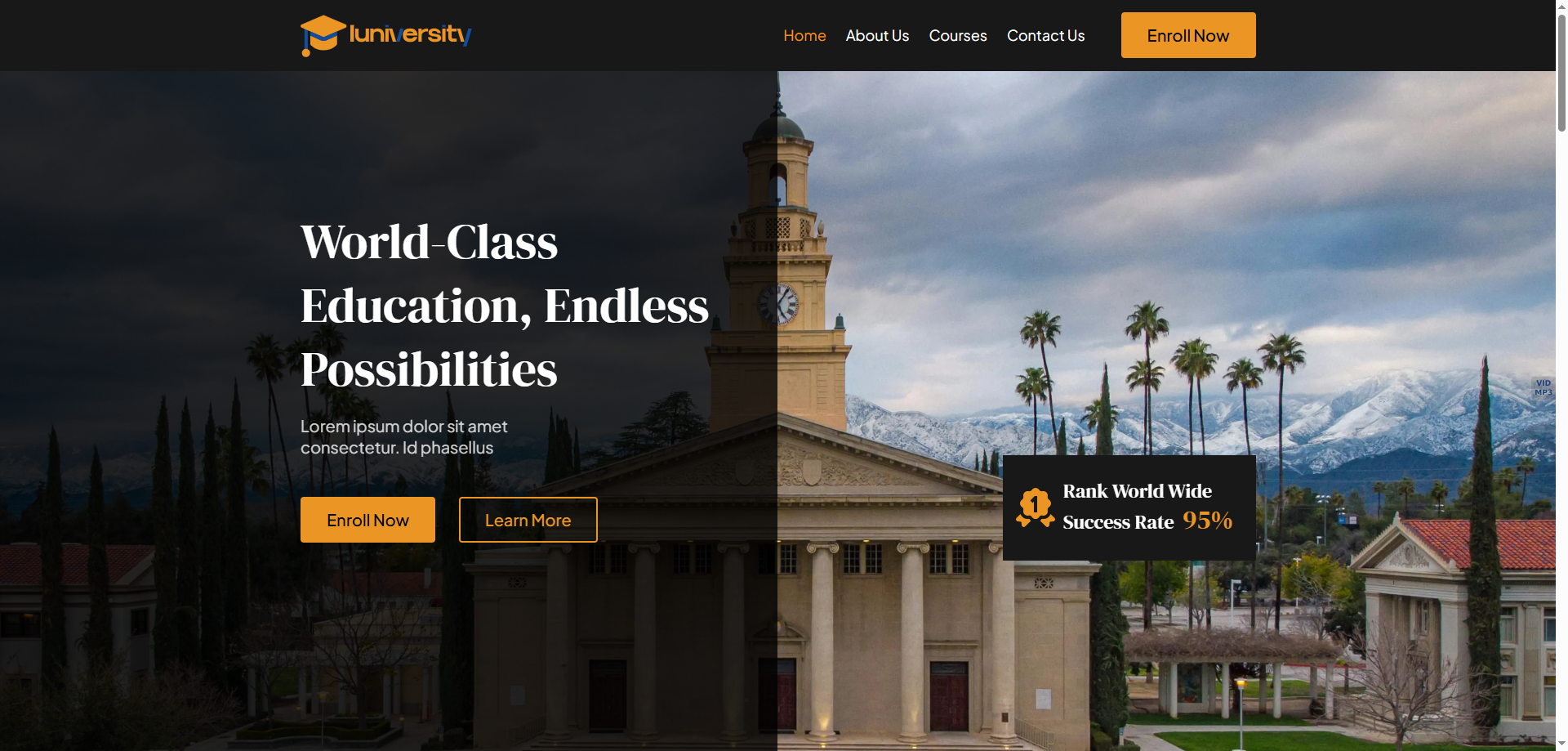 Iuniversity — Kurumsal Webflow örneği