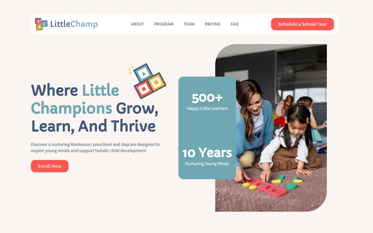 LittleChamp — Kurumsal Webflow örneği
