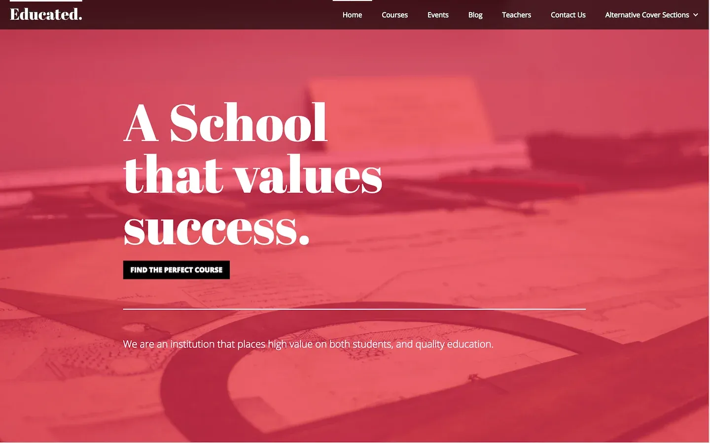 Educated — Kurumsal Webflow örneği
