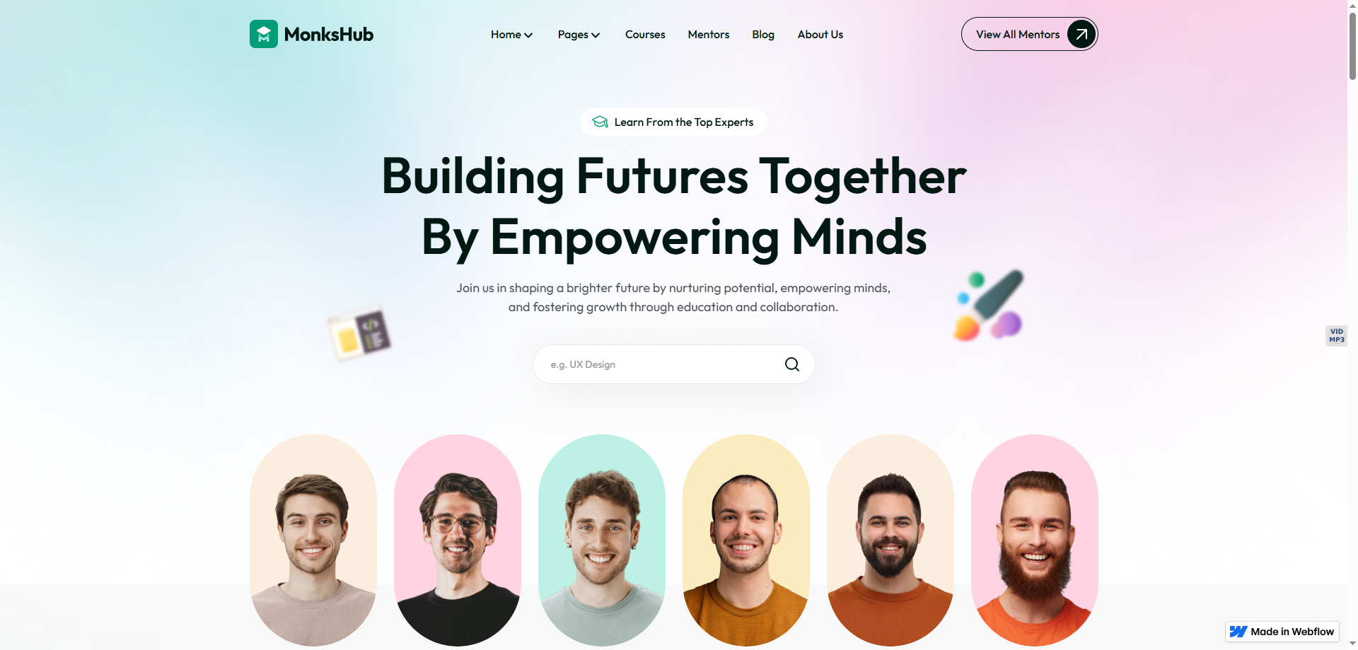 MonksHub — Kurumsal Webflow örneği