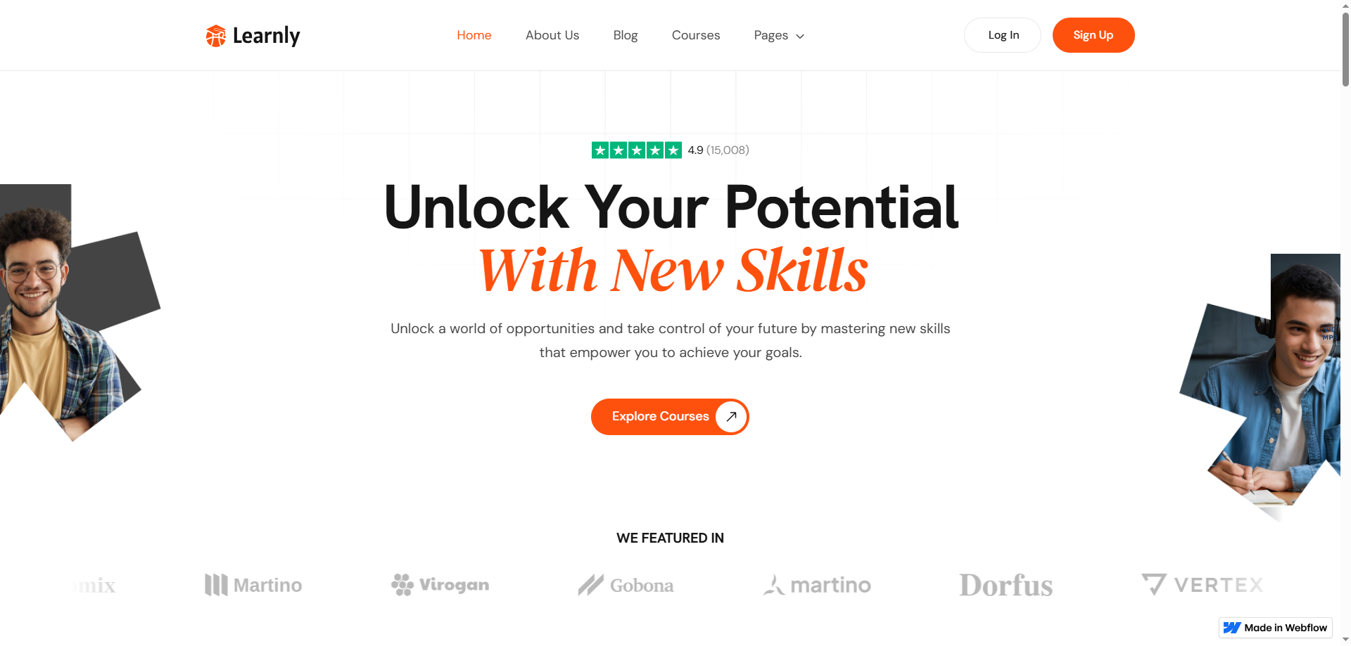 Learnly — Kurumsal Webflow örneği