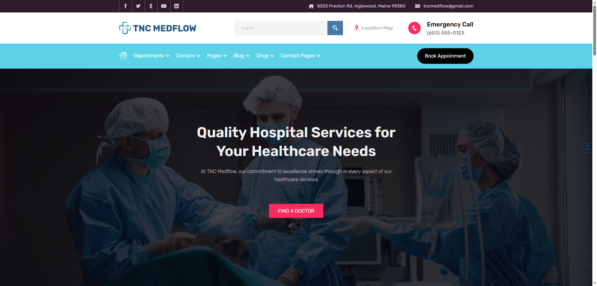TNC MedFlow CMS — Doktor Web Sitesi Tasarım Örnekleri Webflow örneği