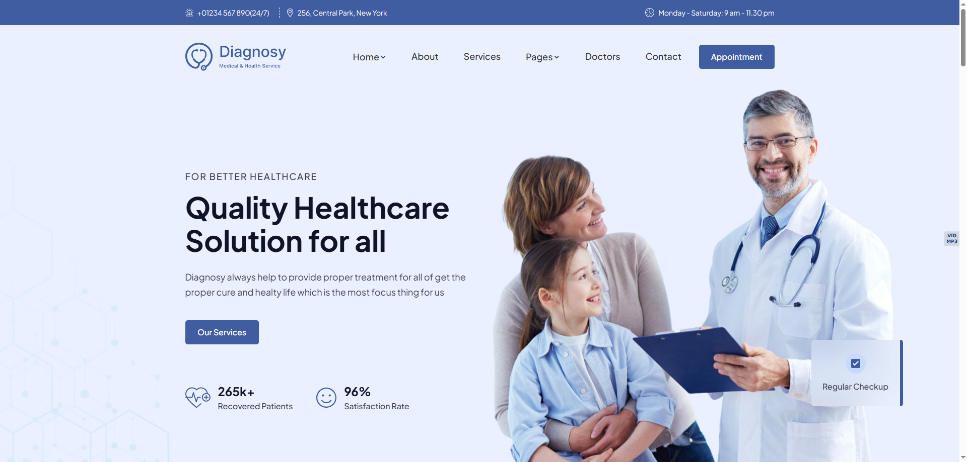 Diagonsy — Doktor Web Sitesi Tasarım Örnekleri Webflow örneği