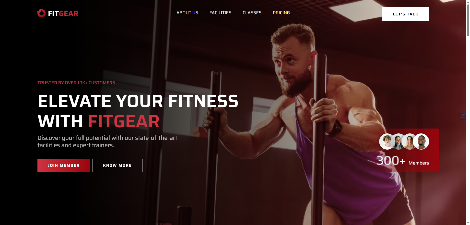 Fitgear — Kurumsal Webflow örneği