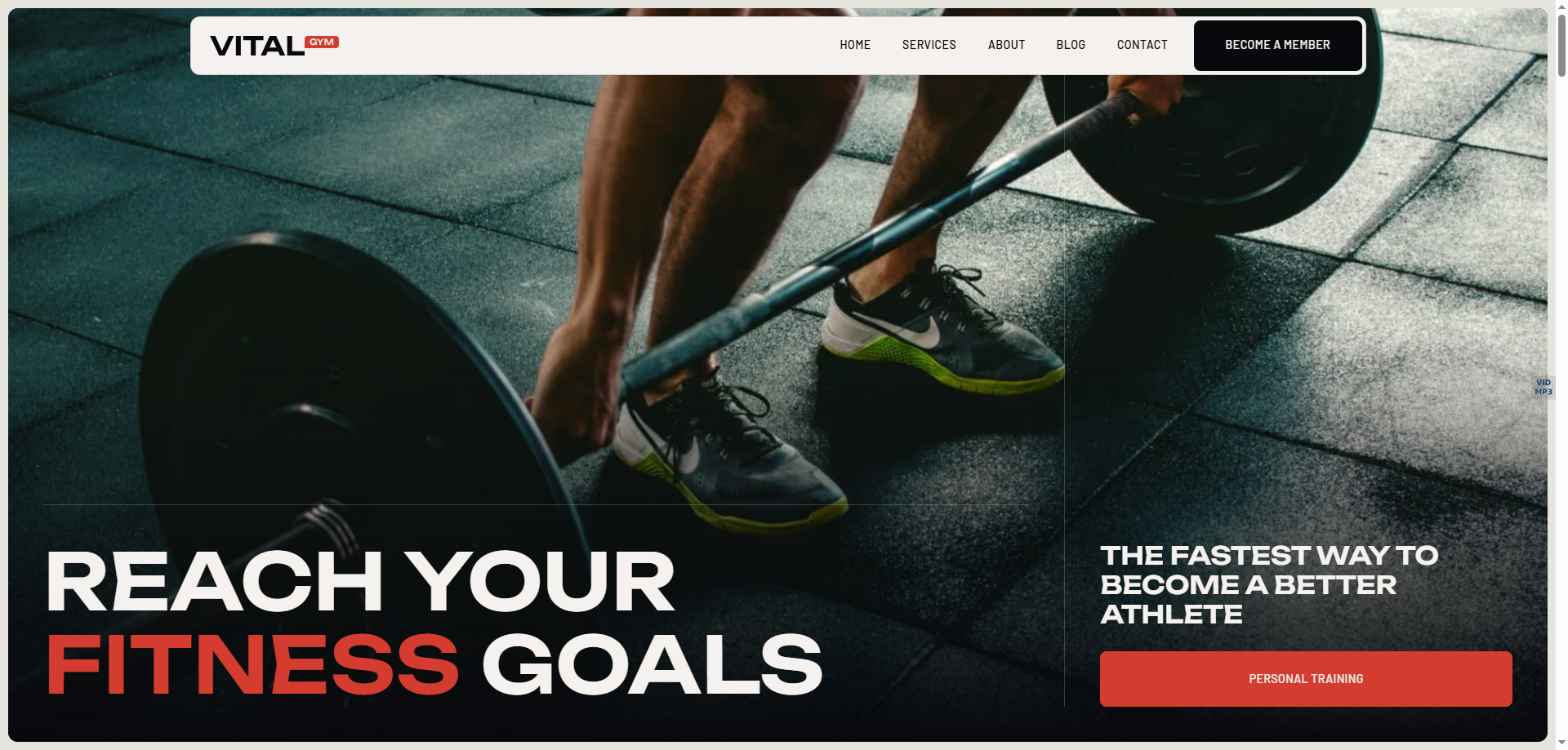 VitalGym — Kurumsal Webflow örneği