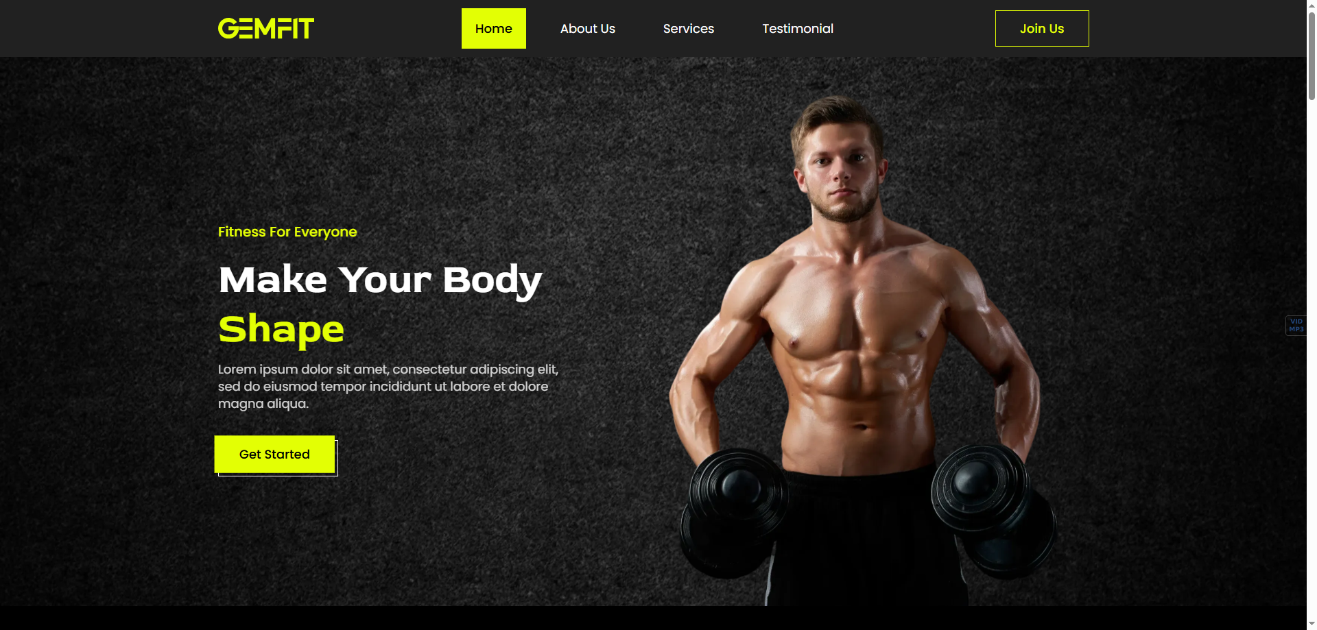 Gemfit — Kurumsal Webflow örneği