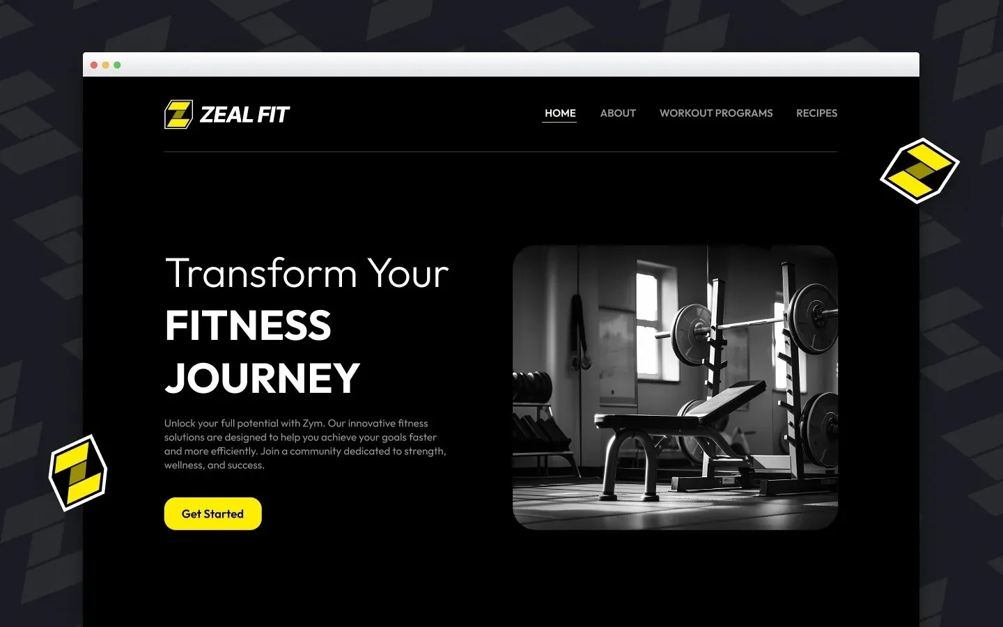 Zeal Fit — Kurumsal Webflow örneği