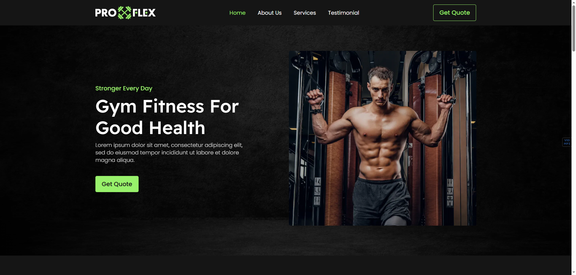 Proflex — Kurumsal Webflow örneği