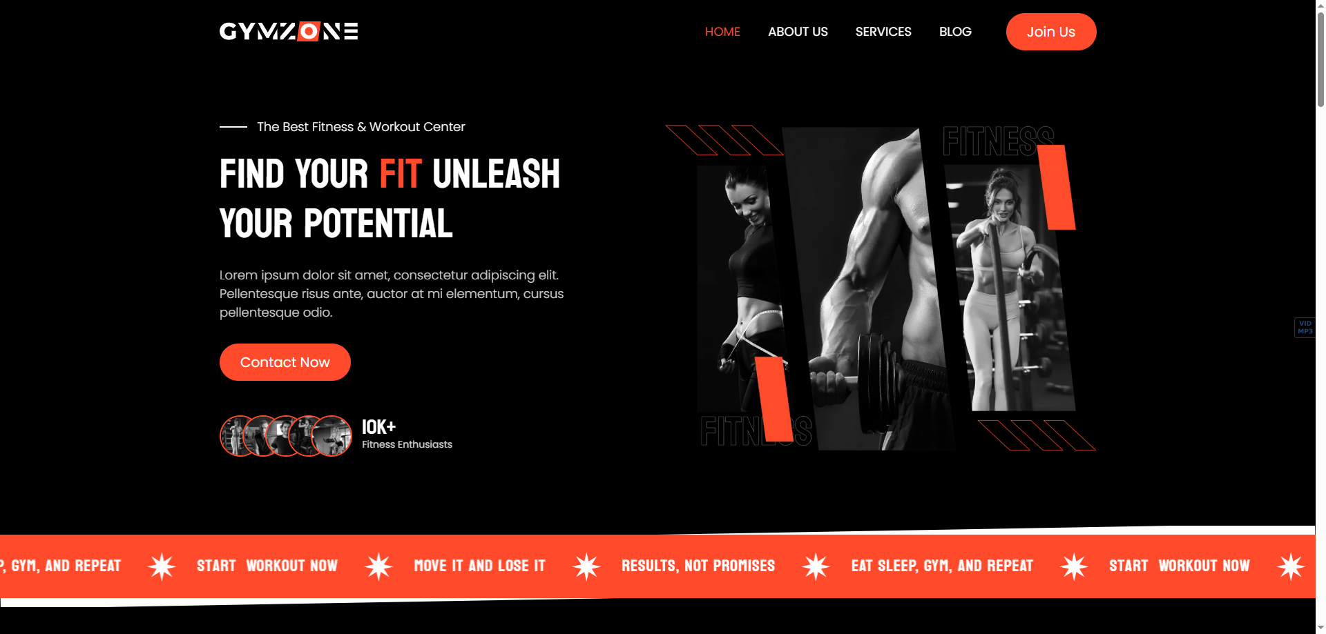 GymZone CMS — Kurumsal Webflow örneği