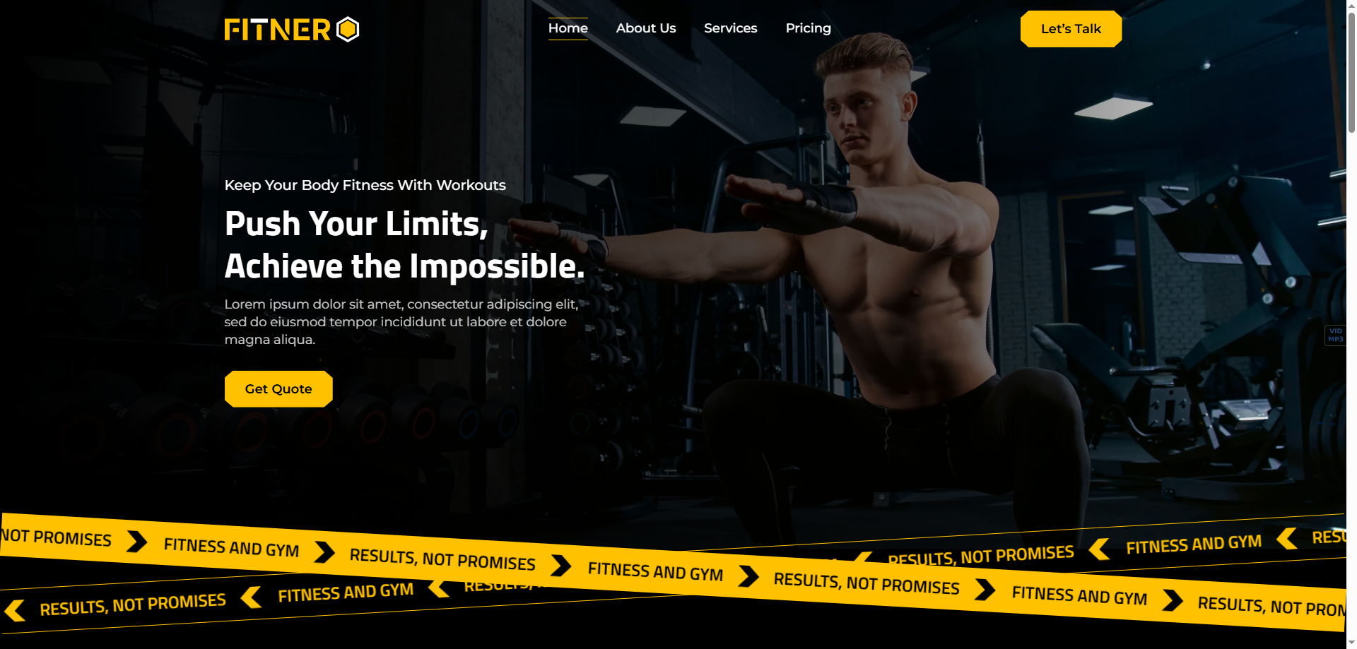 Fitnero — Kurumsal Webflow örneği