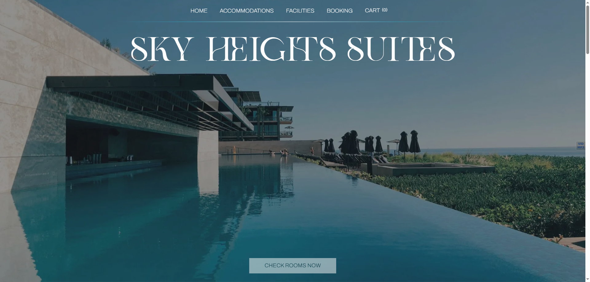 Skyline Hotels — Otel Webflow örneği