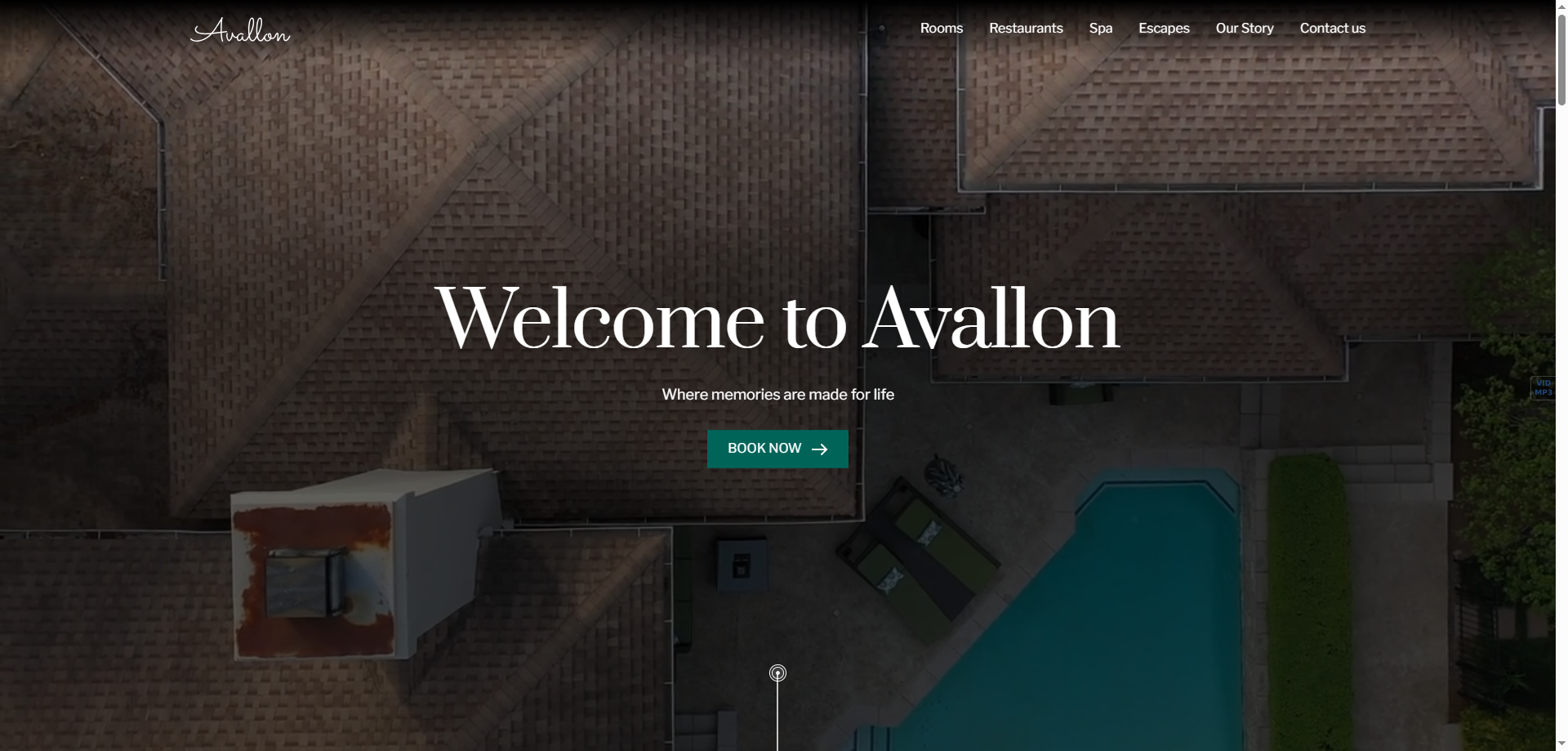 Avallon Hotels — Otel Webflow örneği