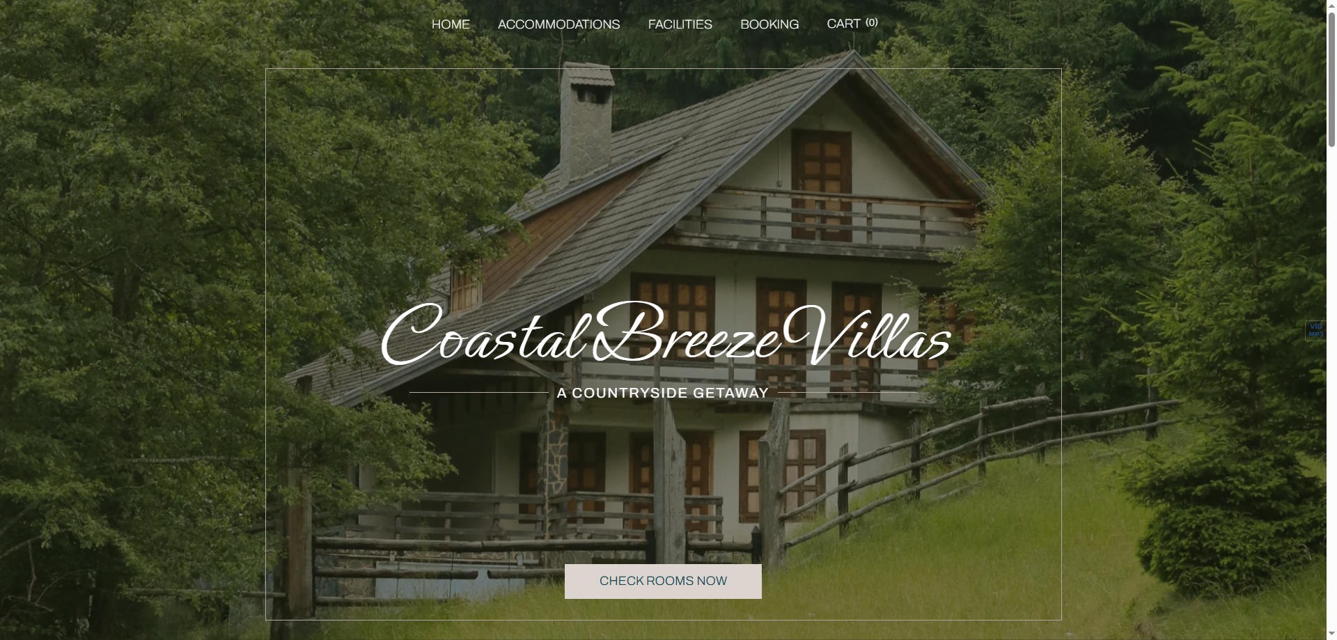 Coastal — Otel Webflow örneği