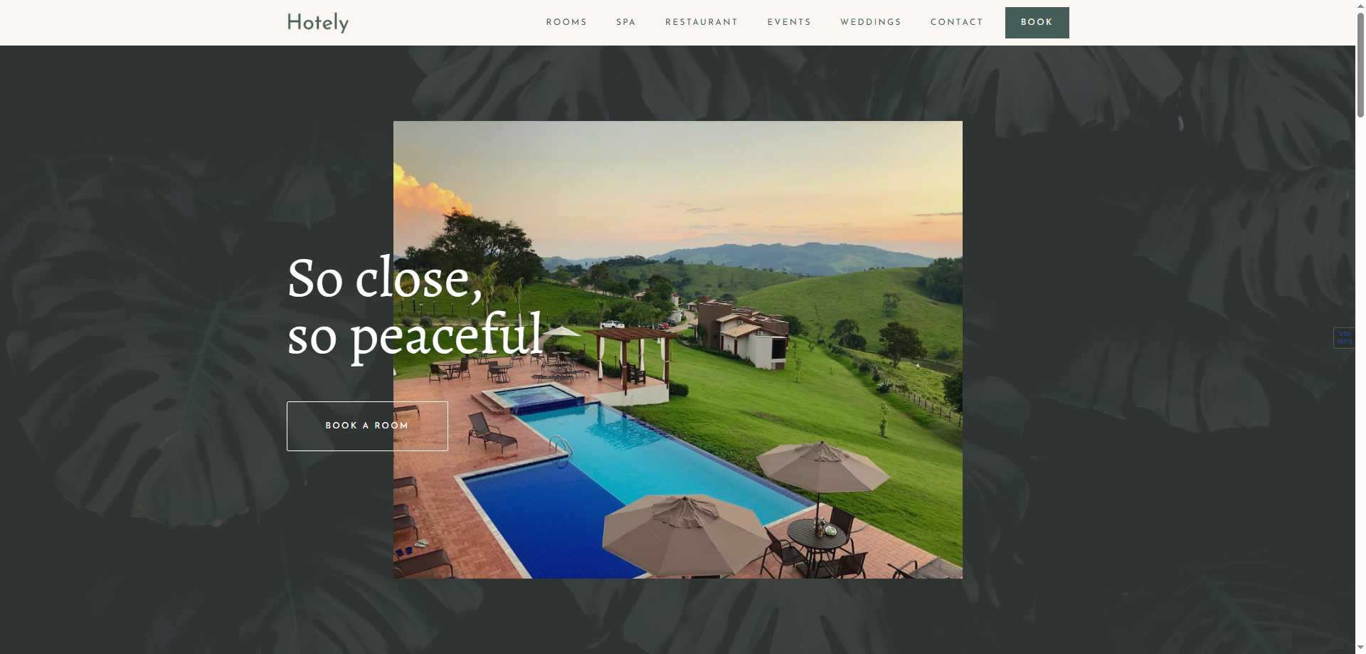 Hotely — Otel Webflow örneği