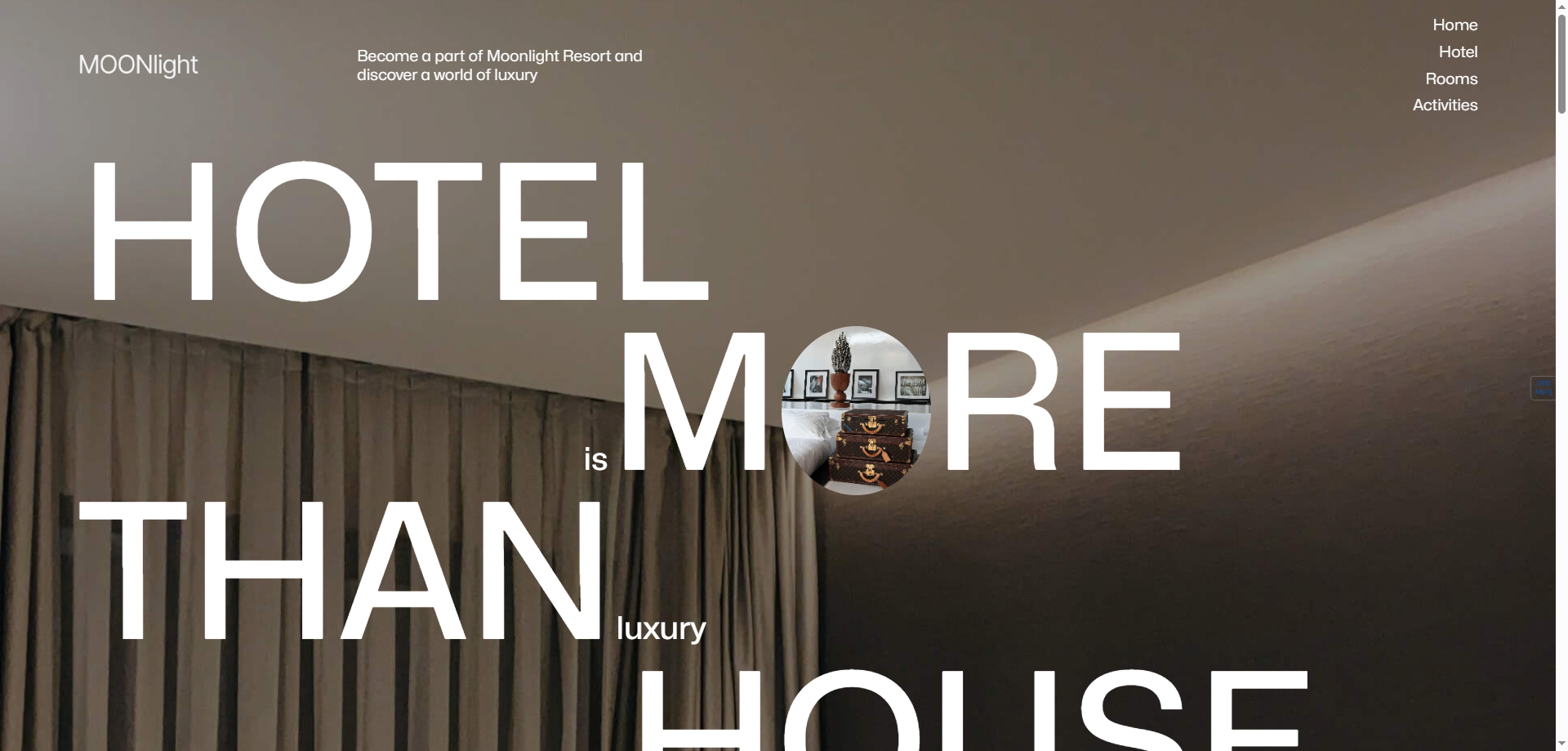 Moonlight — Otel Webflow örneği