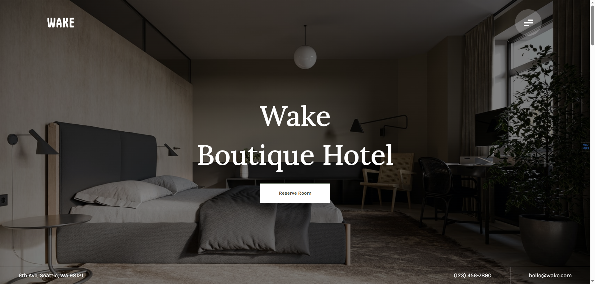 Wake — Otel Webflow örneği