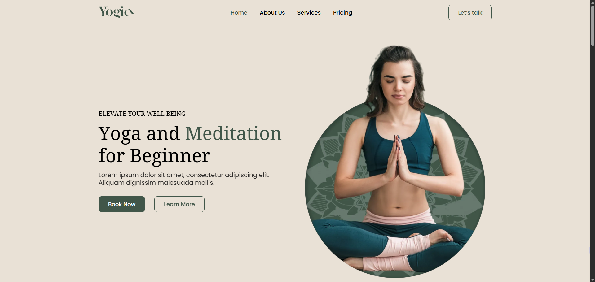 Yogic — Kurumsal Webflow örneği