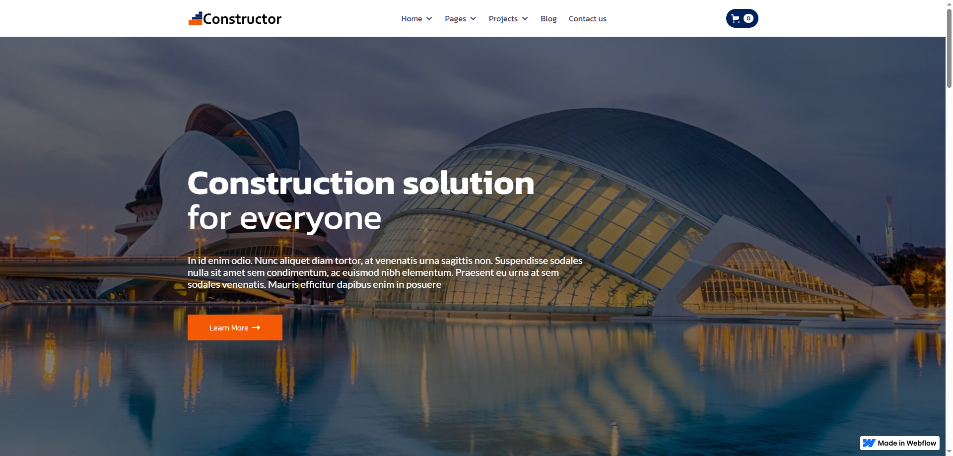 Constructor — İnşaat Webflow örneği
