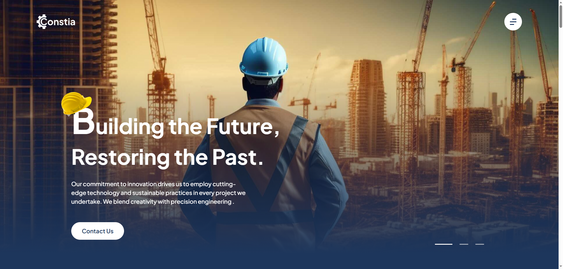 Constia — İnşaat Webflow örneği