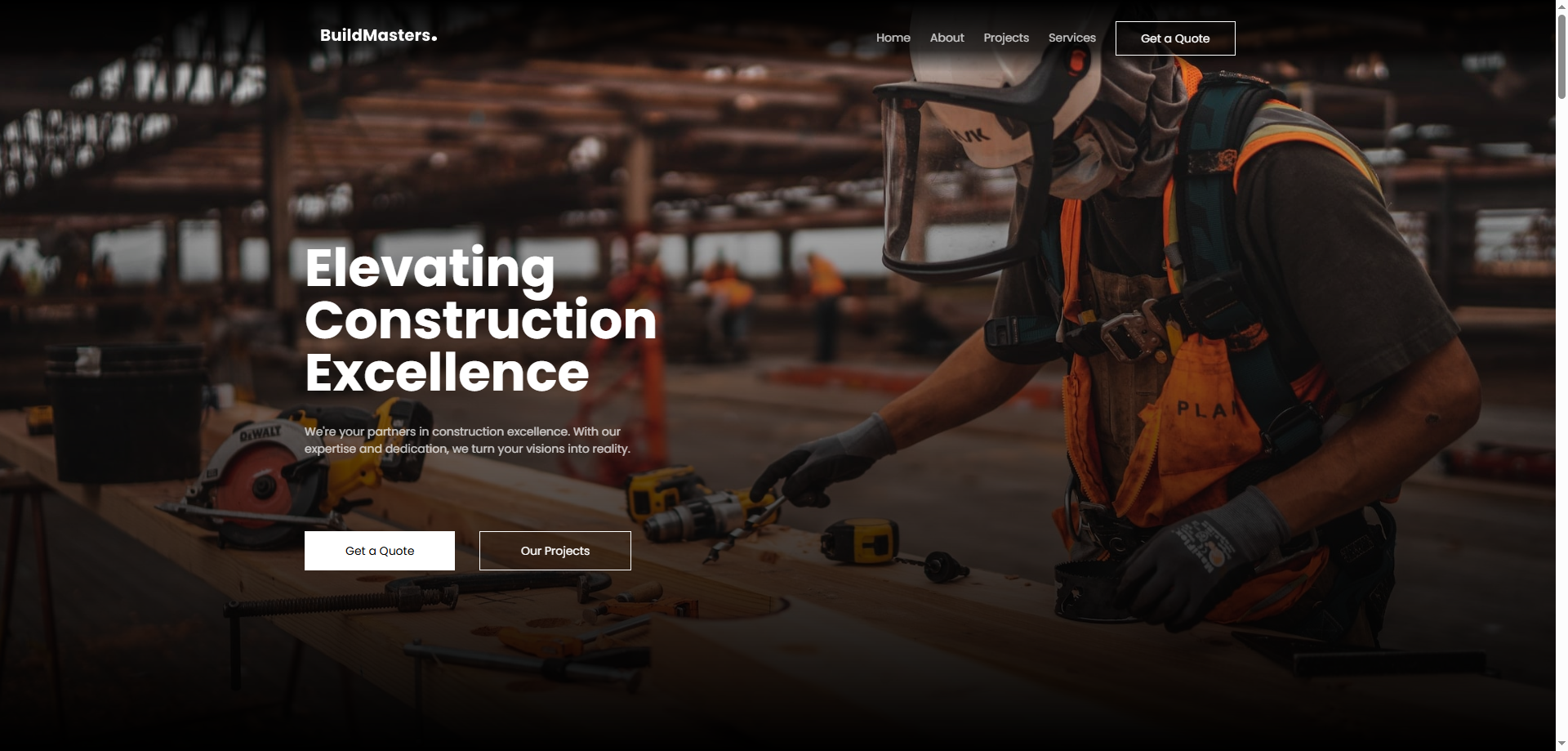 BuildMasters — İnşaat Webflow örneği