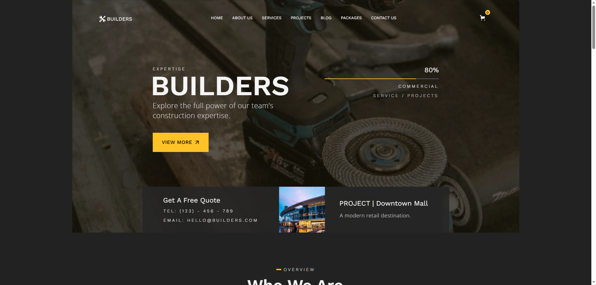Builders — İnşaat Webflow örneği