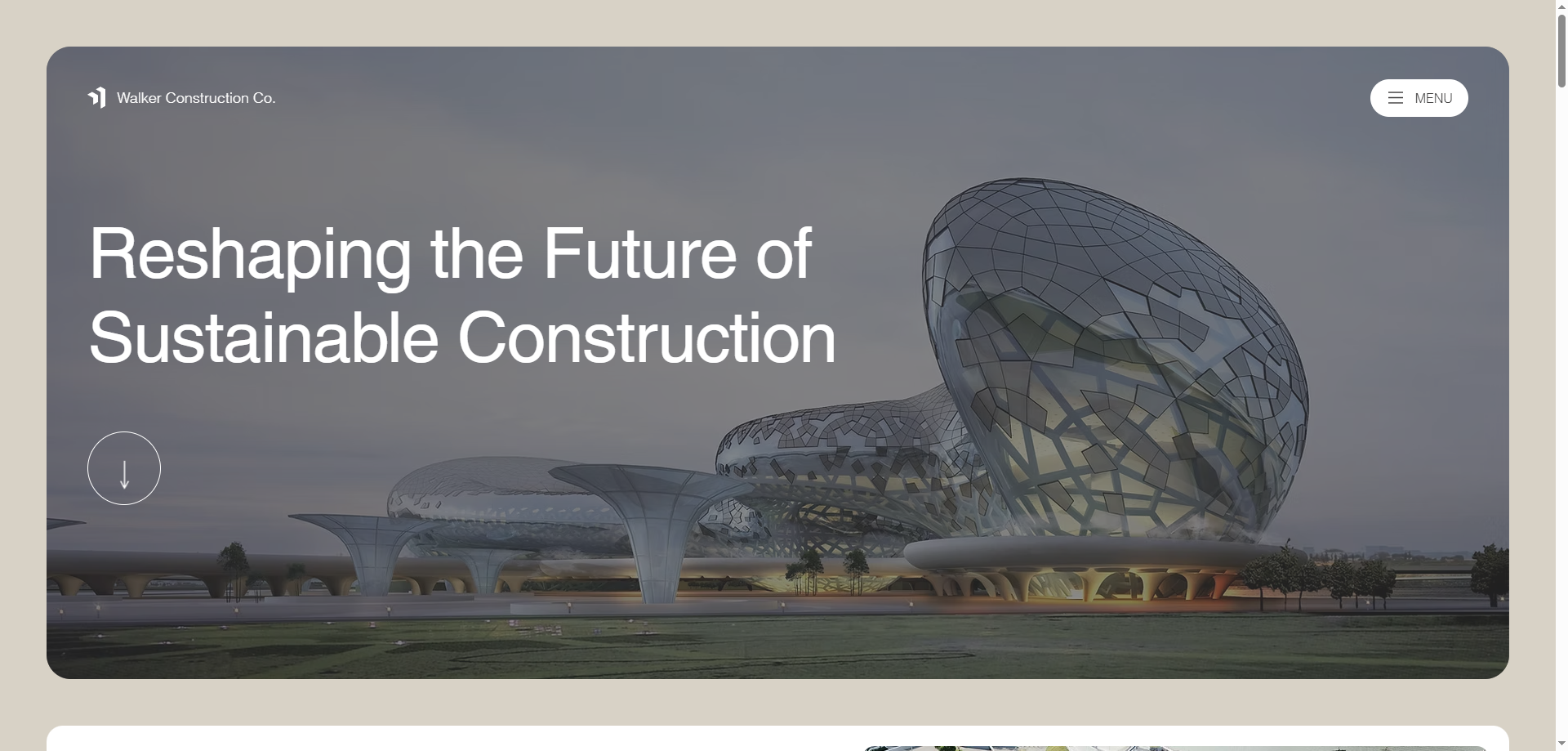 Walker Construction — İnşaat Web sitesi örneği