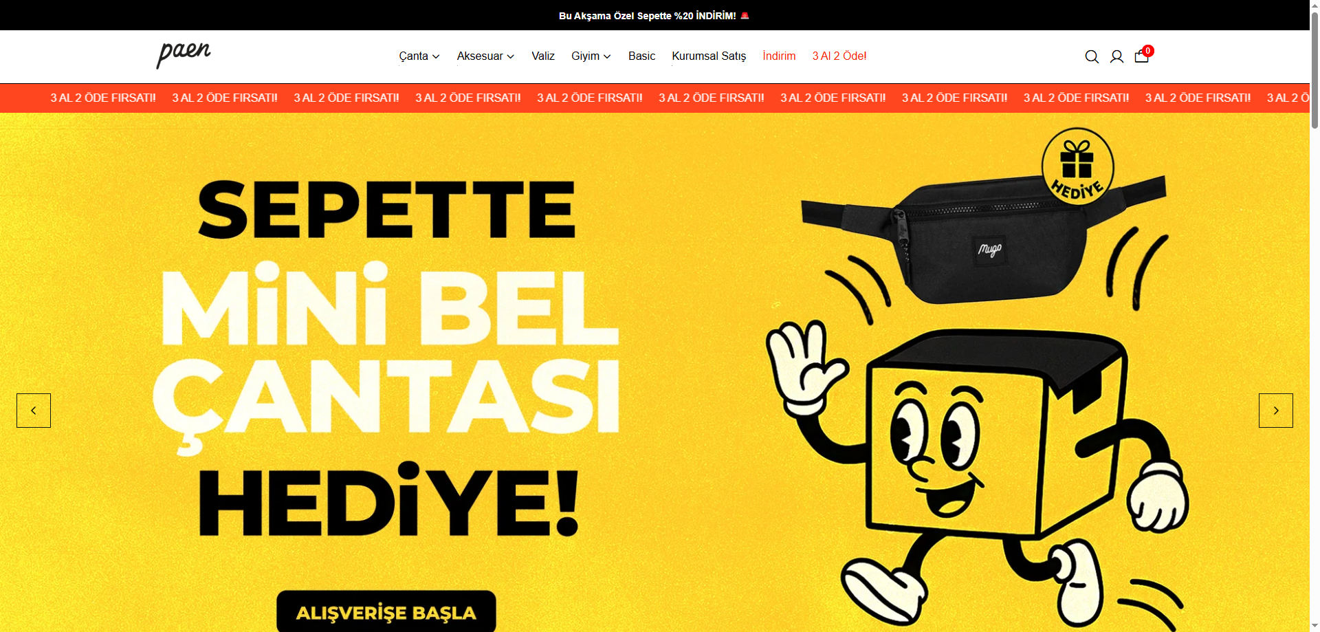 Paen — E-ticaret İkas örneği