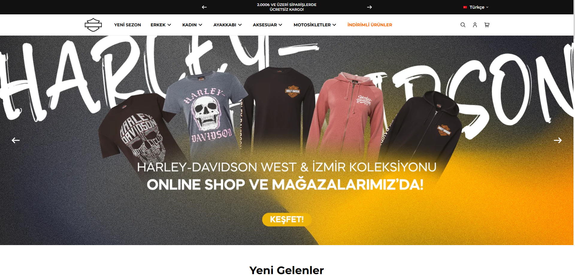 Harley David Son Shop — E-ticaret İkas örneği